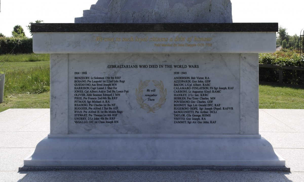 Gibraltar Memorial at the National Memorial Arboretum
