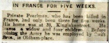 Newspaper notification of Henry's death
