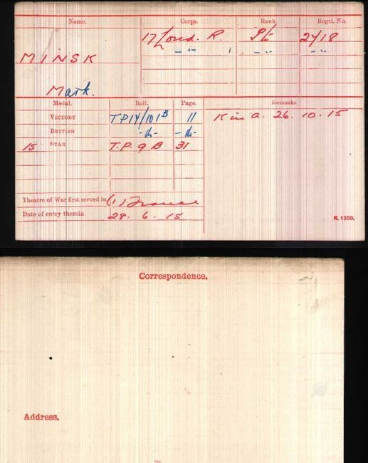 Medal card