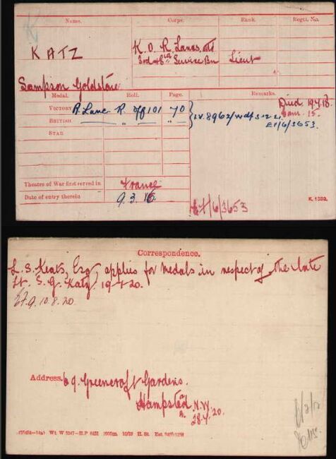 Medal card