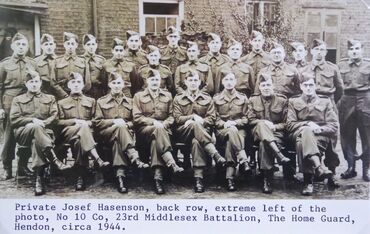 Josef Hasenson. 23rd Middlesex Battalion, The Home Guard. Second World War.
