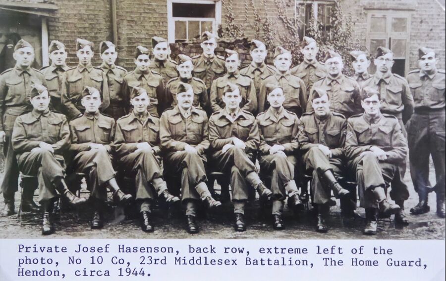 Josef Hasenson. 23rd Middlesex Battalion, The Home Guard. Second World War.