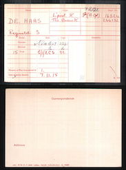 Medal index card