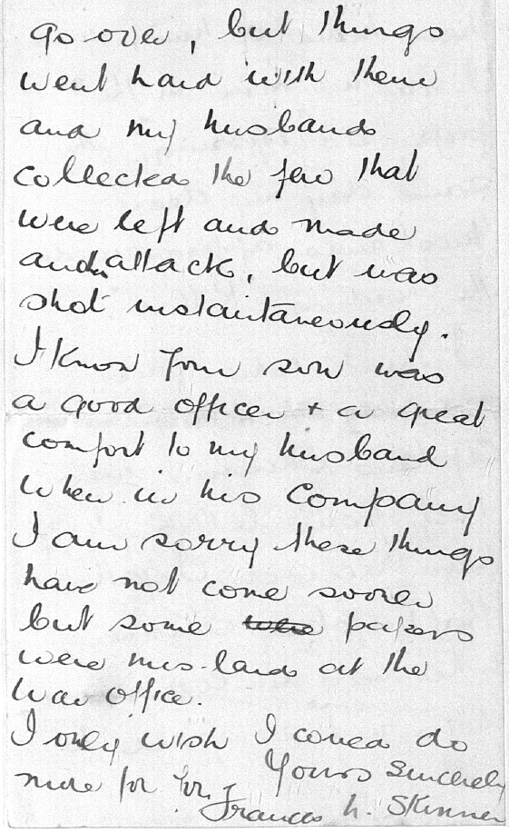 Captain Ernest Michael Green biography and original letters from 1916 explaining life in the trenches. 