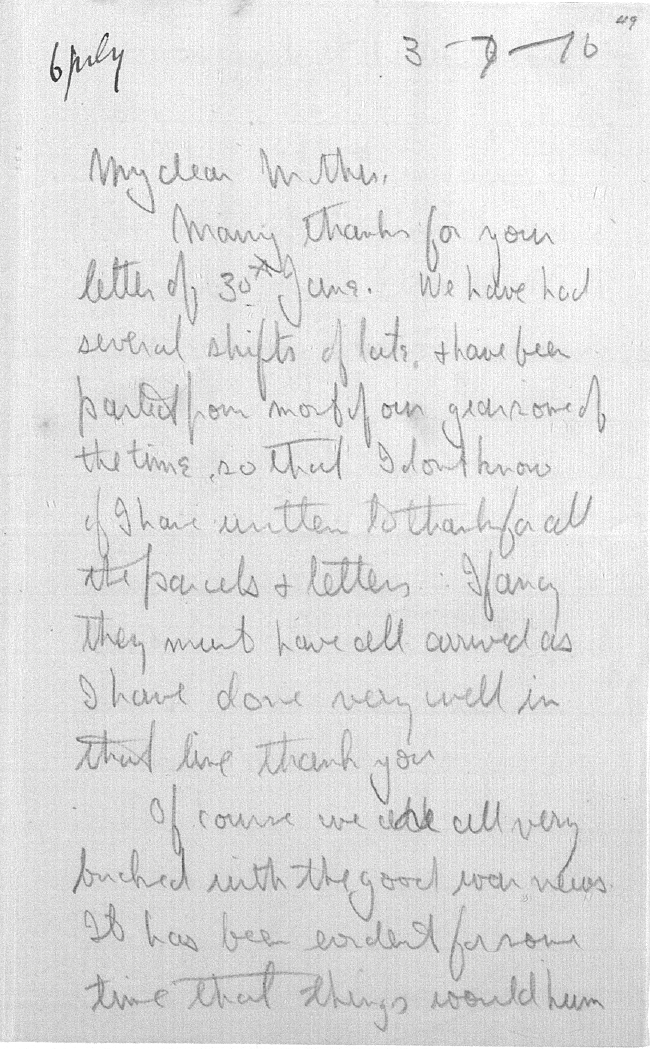 Captain Ernest Michael Green biography and original letters from 1916 explaining life in the trenches. 