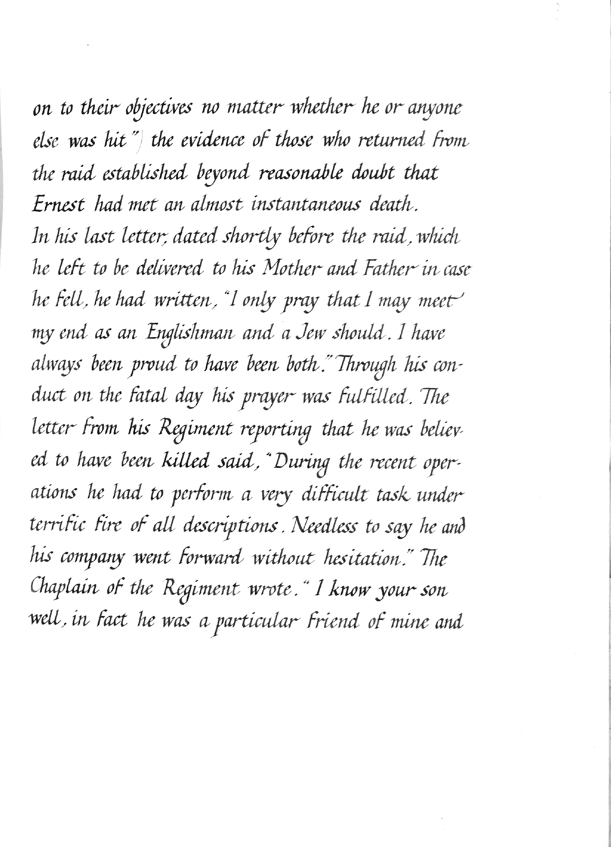 Captain Ernest Michael Green biography and original letters from 1916 explaining life in the trenches. 