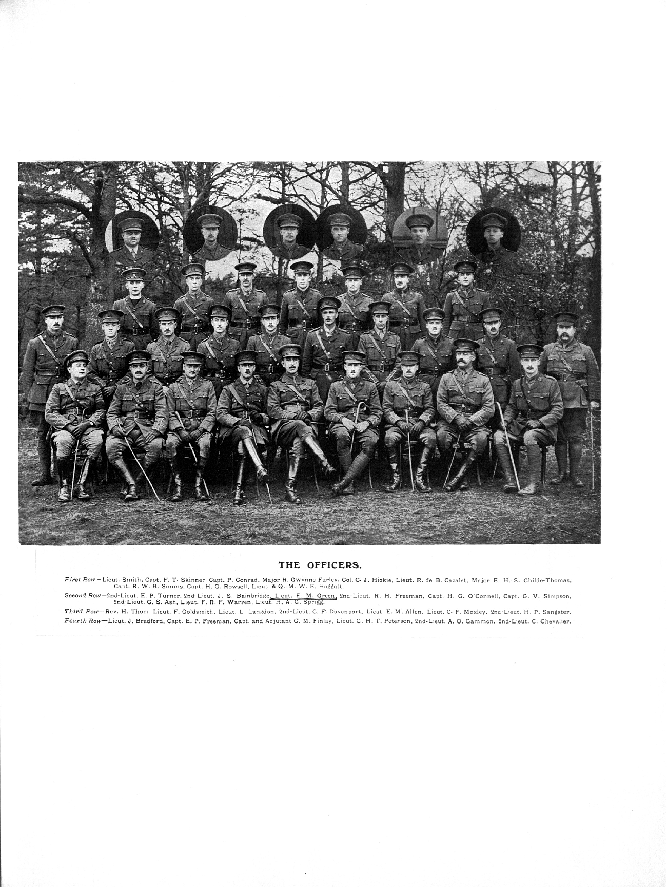 Captain Ernest Michael Green biography and original letters from 1916 explaining life in the trenches. 