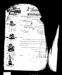 Letter referring to Sigmund's initial service with the Sanitary Coy. of the RAMC