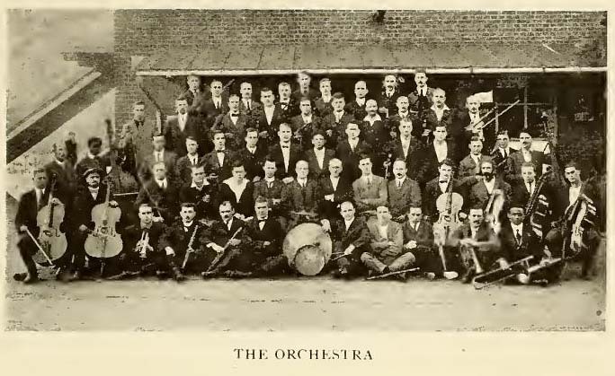 Ruheleben Camp Orchestra. The Ruhleben prison Camp by Israel Cohen. 1917