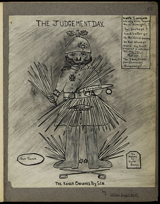 Alice Engelbert. Judgment day. Drawing, Younger Members Organisation of the Liberal Jewish Synagogue 1916. 