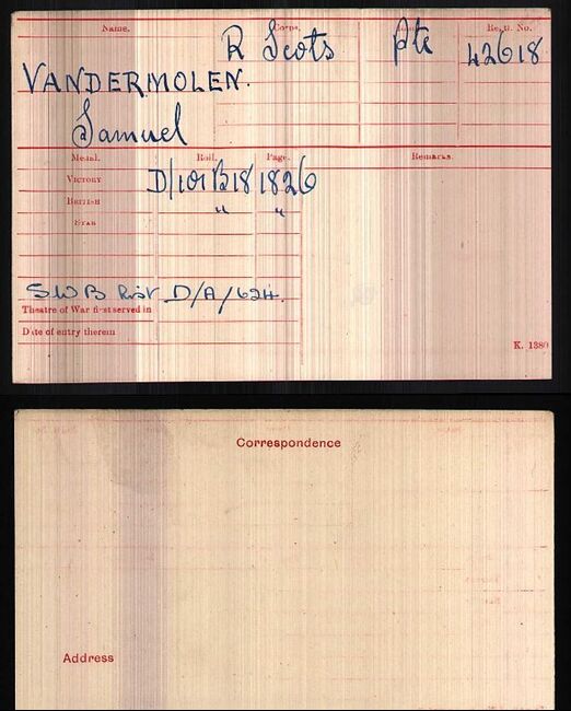 Medal card