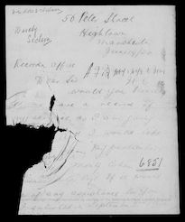 Letter from Monty requesting his military and medical records from the Military Records Office
