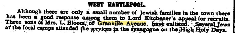 Jewish Chronicle October 1914
