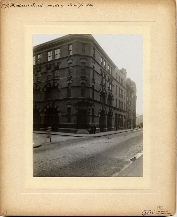 Middlesex Street on site of Sandy's Row