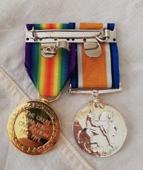 Back of replica medals