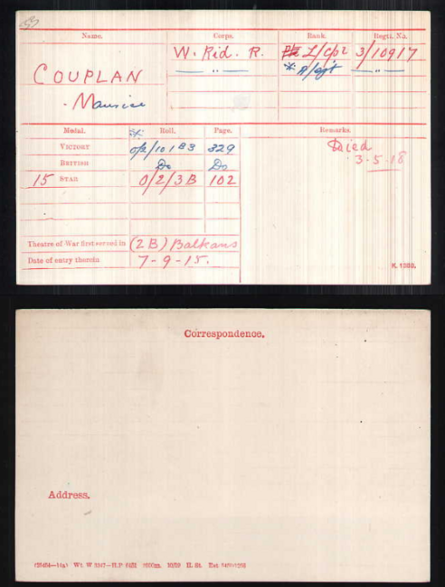 Medal card