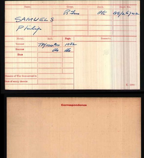 Medal card