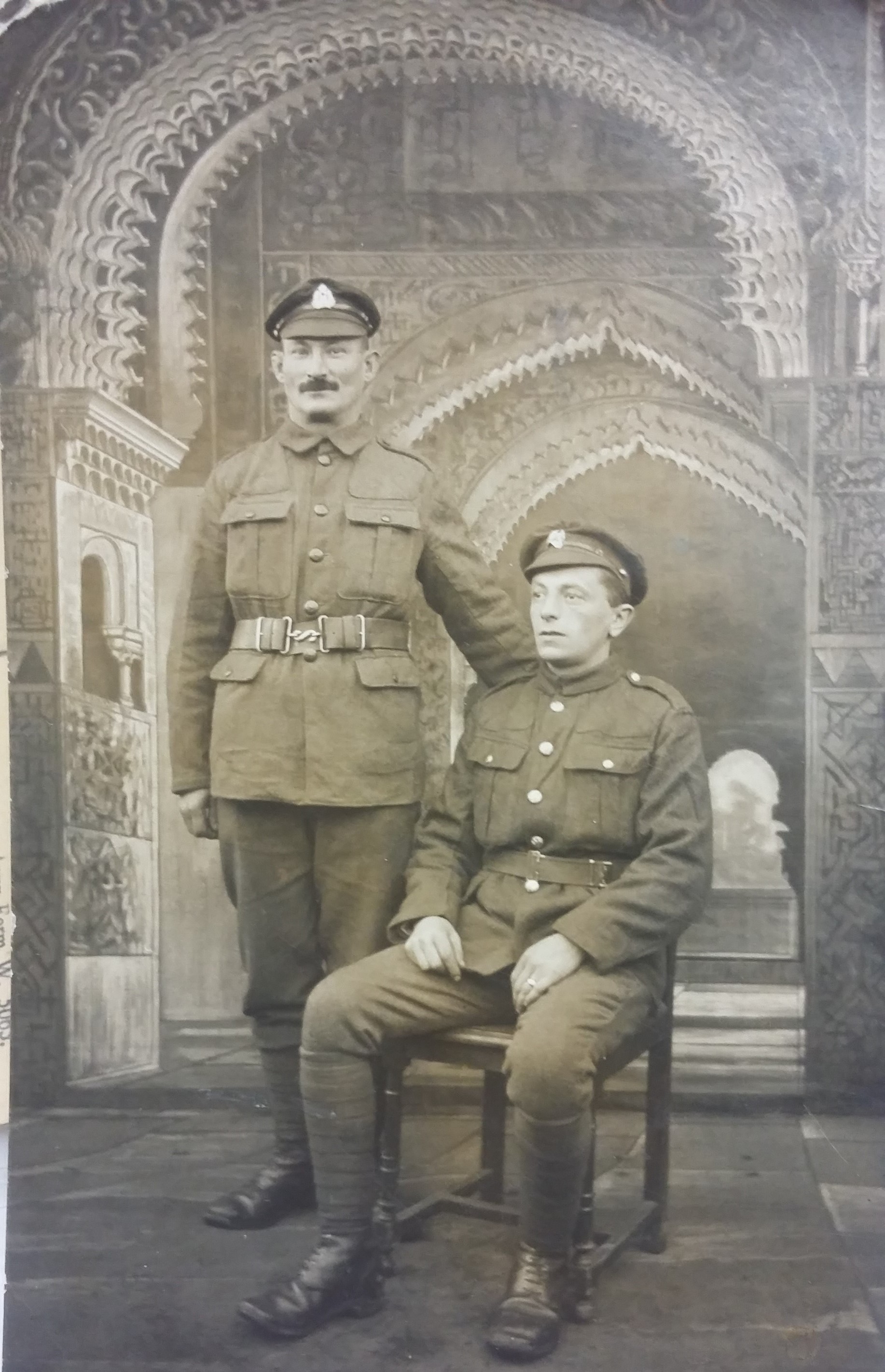 Photo of Kiever Zaide, seated, in uniform (Manchester Jewish Museum)
