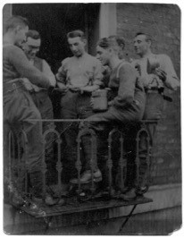 Harry whilst serving in the FWW - he is sitting on the railings
