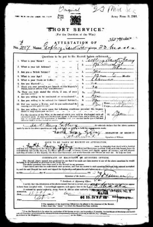 Enlistment Papers