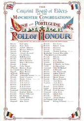 The Conjoint Elders of the Manchester Congregations of Spanish and Portuguese Jews Roll of Honour