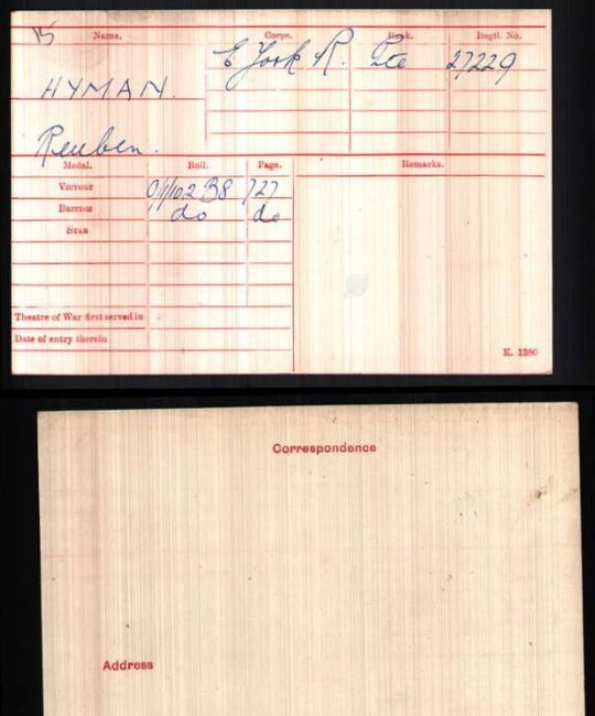 Medal card