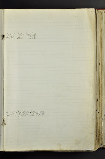 Regimental Number Register 1916-17