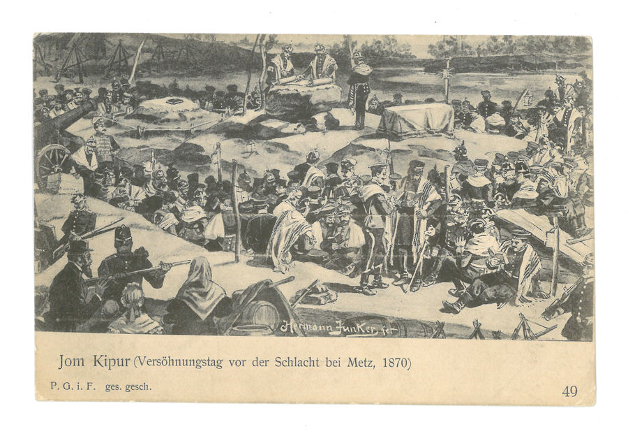 Image of Day of Atonement service, Franco-Prussian War,Metz 1870