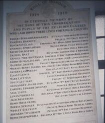 South Hackney Roll of Honour