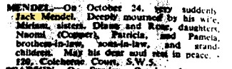 Obituary from The Jewish Chronicle