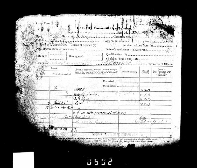 Military Record