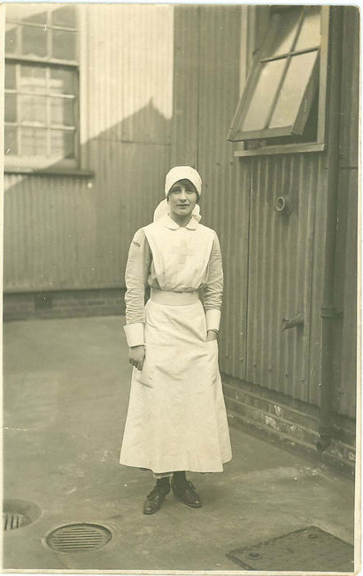 Vera Brittain in V. A. D. uniform. © The Vera Brittain Literary Estate, 1970/The Vera Brittain Fonds, McMaster University Library