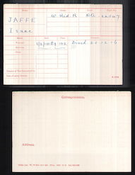 Medal index card - British War and Victory medals