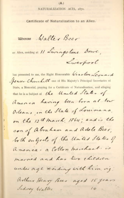 Naturalisation forms