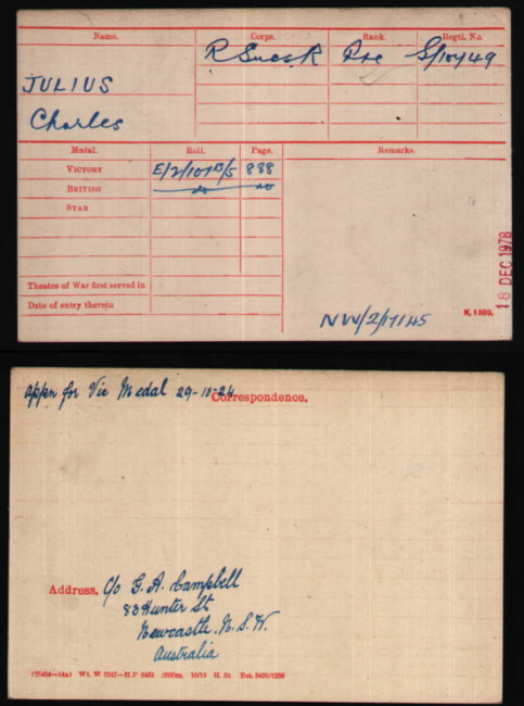 medal card
