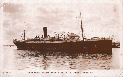 Troop ship postcard
