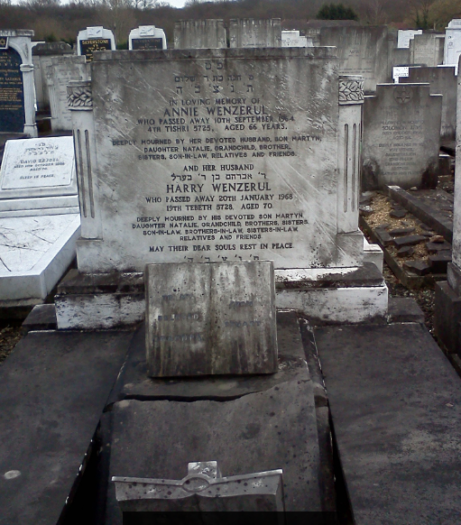 Headstone in Waltham Abbey Cemetery
