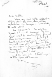 One of his letters home