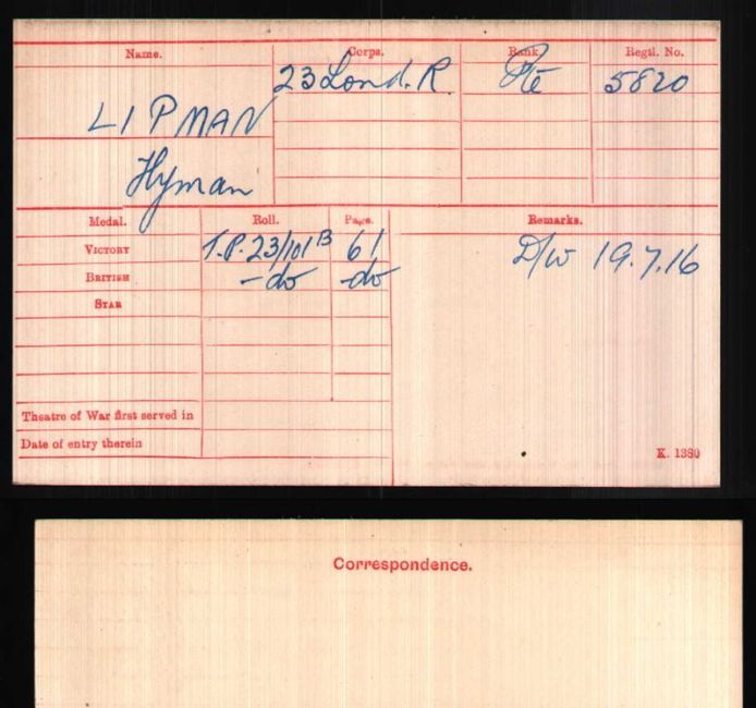 Medal card