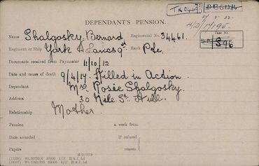 Dependant's Pension Card