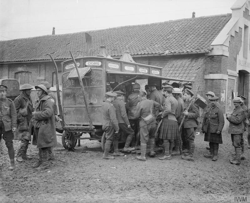 The Battle of the Somme. Battle of the Ancre. London coffee stall at Auchonvillers. November 1916. © IWM (Q 4545)