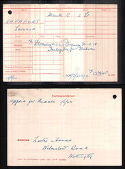 Medal Index Card