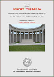 Commonwealth War Graves Certificate 