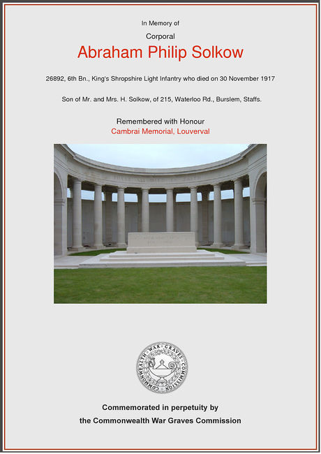 Commonwealth War Graves Certificate 