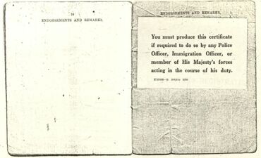 Certificate of Registration final entry 1961