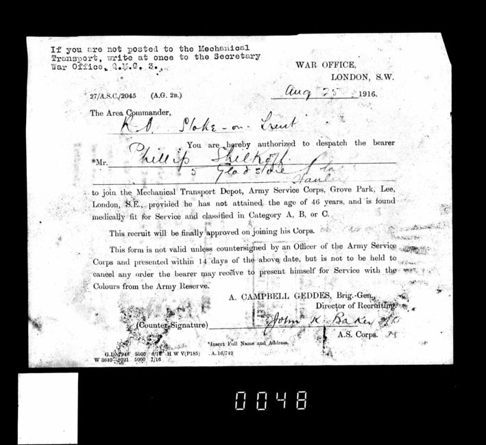 Army Service Record