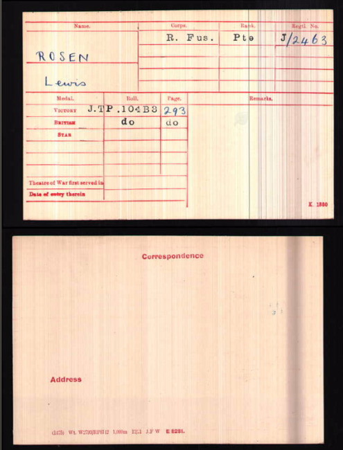 Medal card 