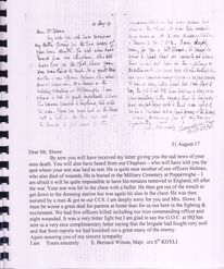 Letter from Major E. Bernard Wilson