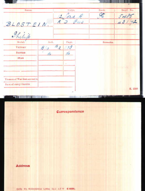 Medal card