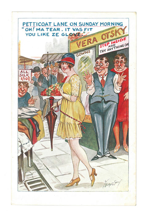 Satirical caricature